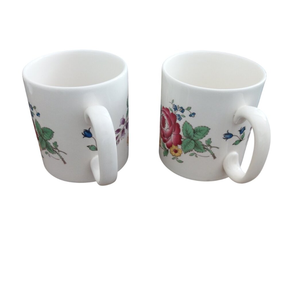 Spode Marlborough Sprays Mug Bundle Set of 4 Like New Cream with Floral Design - Picture 10 of 14